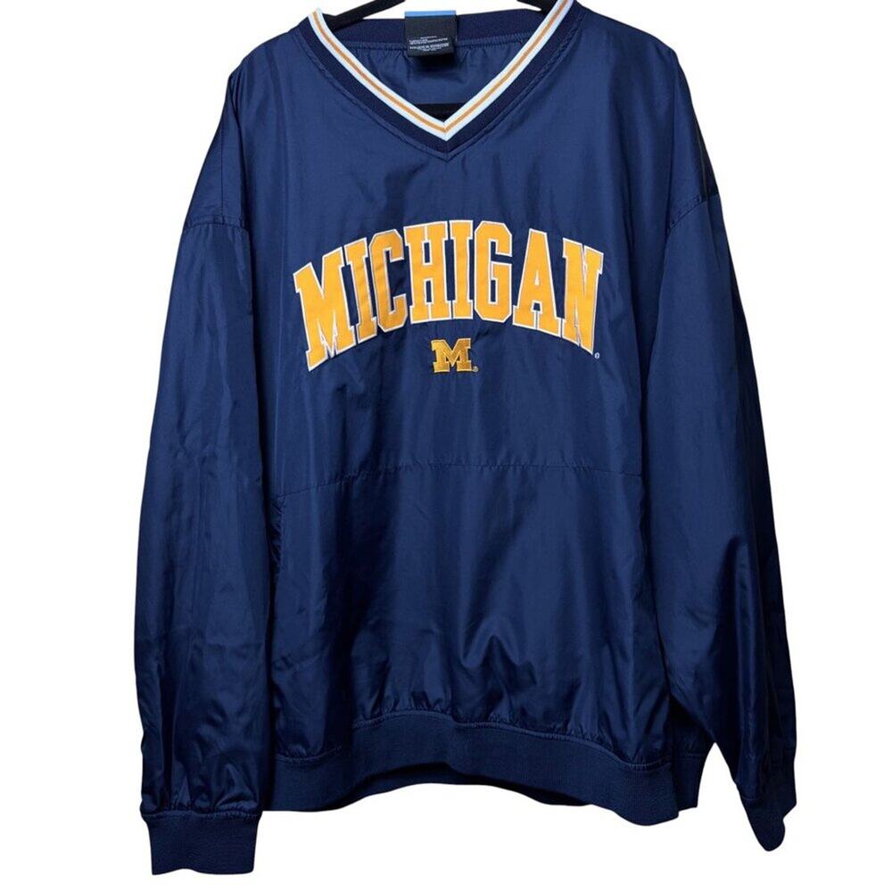 NCAA by KA Inc. Michigan V-Neck Pullover Windbreaker - Size 2XL